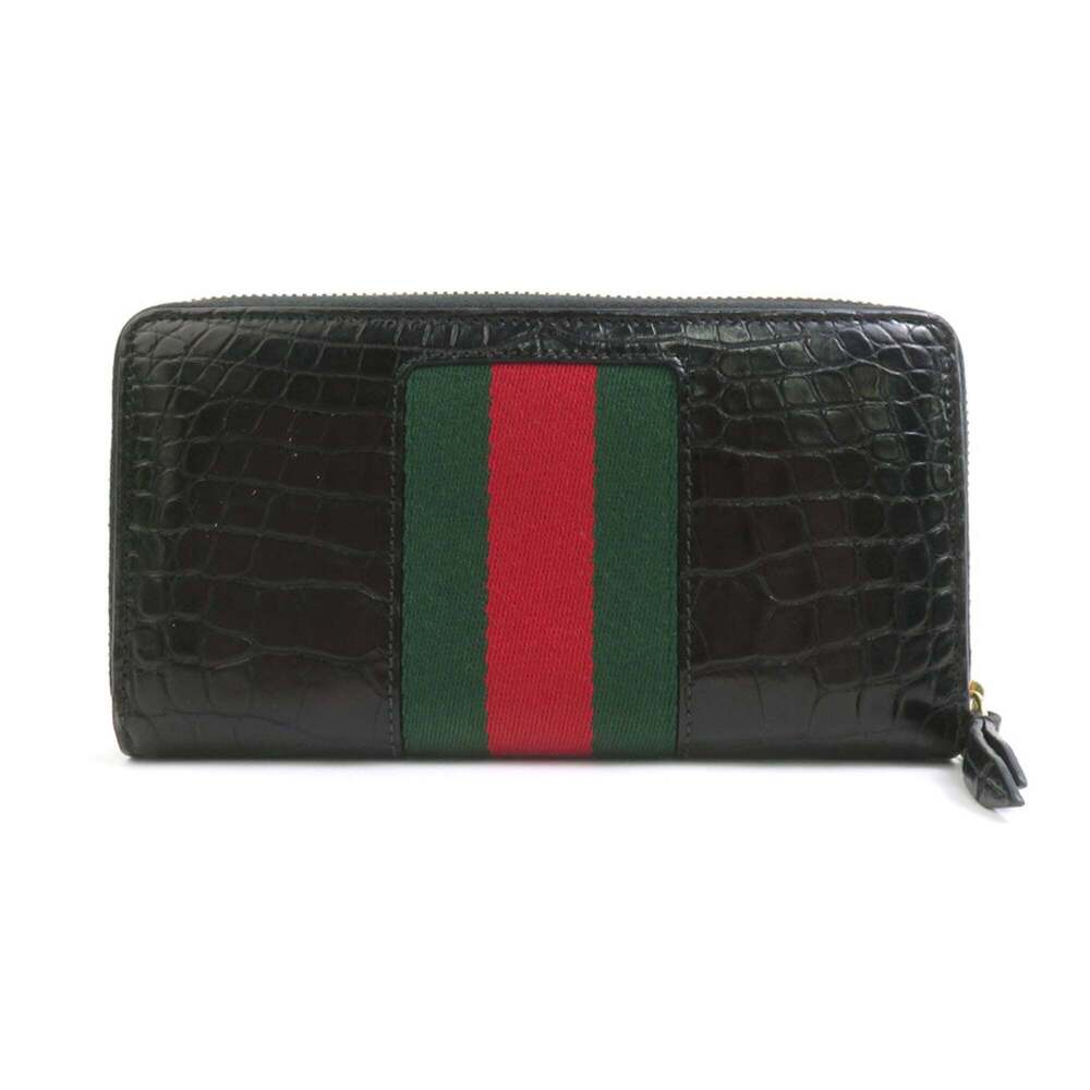 Gucci Men's Round Long Wallet in Embossed Leather, Black, 476083 (h31392a) - Picture 2 of 5